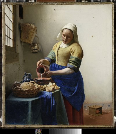 The Milkmaid by Jan Vermeer van Delft